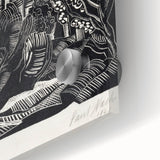 Modern Wall Art: Winter Scene - Monochrome Abstract Nature Print