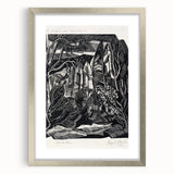 Modern Wall Art: Winter Scene - Monochrome Abstract Nature Print
