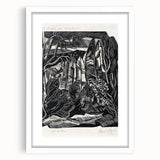 Modern Wall Art: Winter Scene - Monochrome Abstract Nature Print