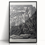 Modern Wall Art: Winter Scene - Monochrome Abstract Nature Print