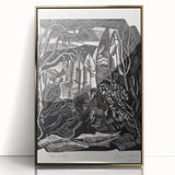 Modern Wall Art: Winter Scene - Monochrome Abstract Nature Print