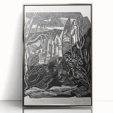 Modern Wall Art: Winter Scene - Monochrome Abstract Nature Print