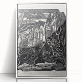 Modern Wall Art: Winter Scene - Monochrome Abstract Nature Print