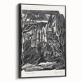 Modern Wall Art: Winter Scene - Monochrome Abstract Nature Print