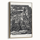 Modern Wall Art: Winter Scene - Monochrome Abstract Nature Print