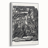 Modern Wall Art: Winter Scene - Monochrome Abstract Nature Print