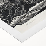 Modern Wall Art: Winter Scene - Monochrome Abstract Nature Print