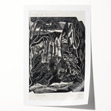 Modern Wall Art: Winter Scene - Monochrome Abstract Nature Print