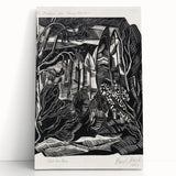 Modern Wall Art: Winter Scene - Monochrome Abstract Nature Print