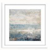 Abstract strokes wall art framed with a white mat, showcasing vibrant colors and dynamic patterns, perfect for modern home decor. Ideal for enhancing interior spaces.