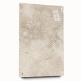 Abstract wall art featuring colorful strokes in a modern design, displayed in a side view with acrylic glass and decorative pins, enhancing contemporary decor.