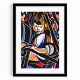 Modern Wall Art: Child in Rocker - Vibrant Abstract Portrait Print