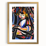 Modern Wall Art: Child in Rocker - Vibrant Abstract Portrait Print