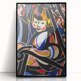 Modern Wall Art: Child in Rocker - Vibrant Abstract Portrait Print