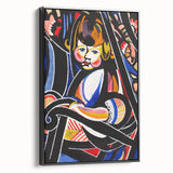 Modern Wall Art: Child in Rocker - Vibrant Abstract Portrait Print