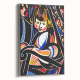 Modern Wall Art: Child in Rocker - Vibrant Abstract Portrait Print