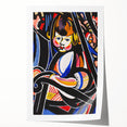 Modern Wall Art: Child in Rocker - Vibrant Abstract Portrait Print