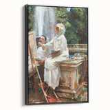 Romanticism Art: The Fountain at Villa Torlonia by Sargent Canvas