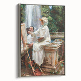 Romanticism Art: The Fountain at Villa Torlonia by Sargent Canvas
