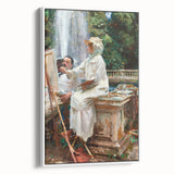 Romanticism Art: The Fountain at Villa Torlonia by Sargent Canvas