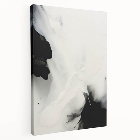 Acrylic Glass Art for Dining Room Walls - Black & White Abstract