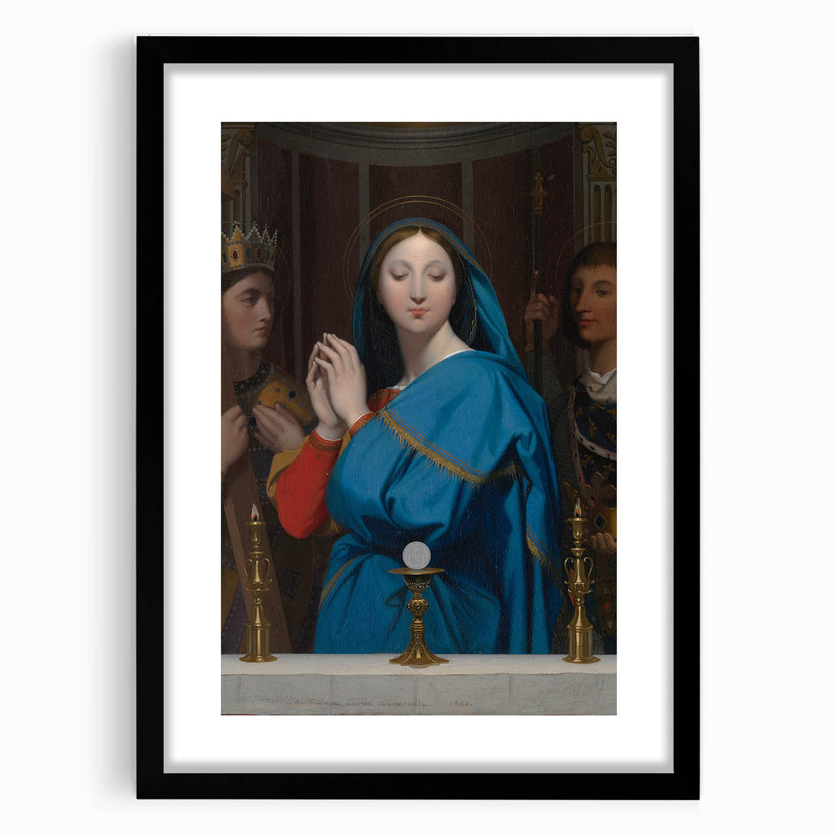 Neoclassical Religious Art Print - The Virgin Adoring the Host