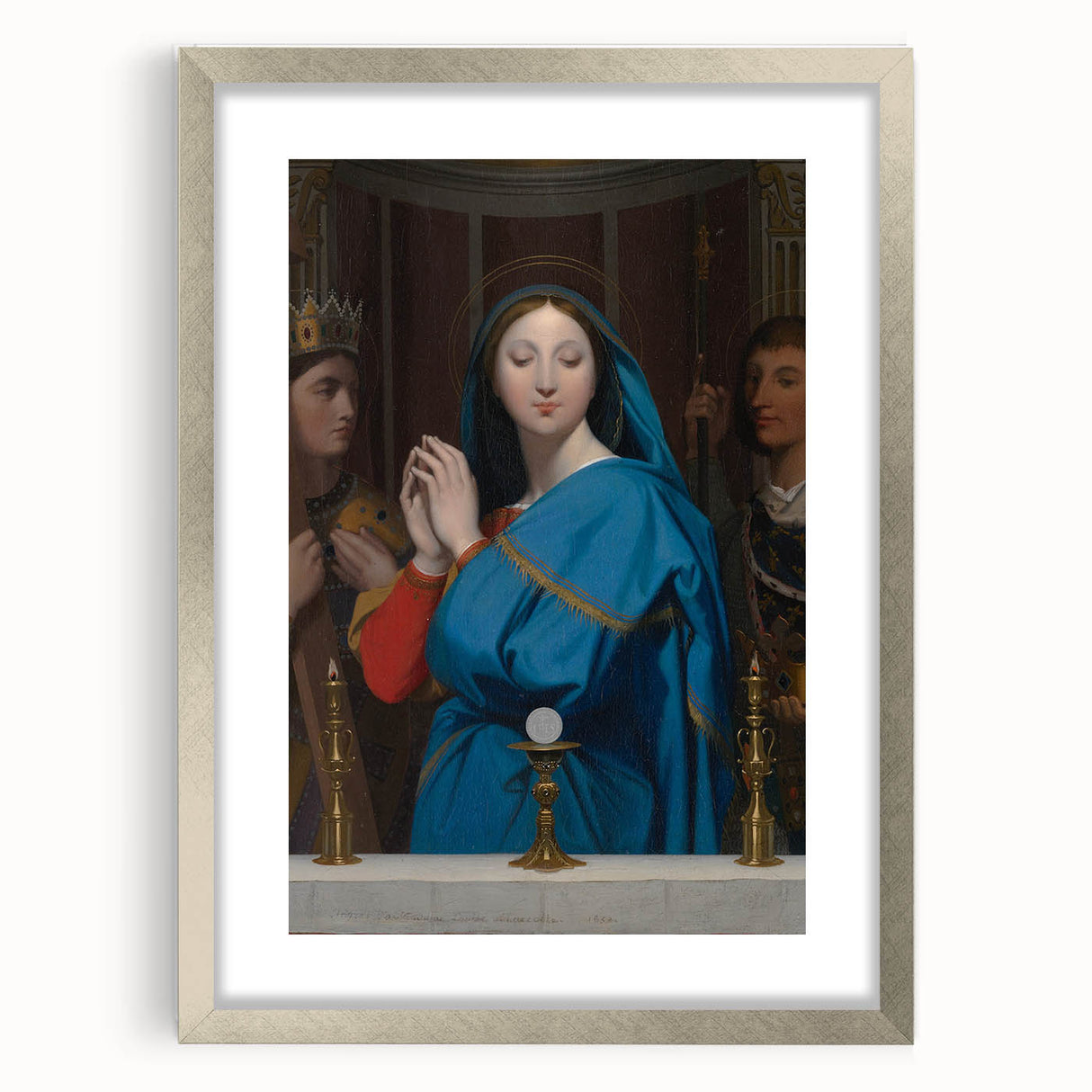 Neoclassical Religious Art Print - The Virgin Adoring the Host