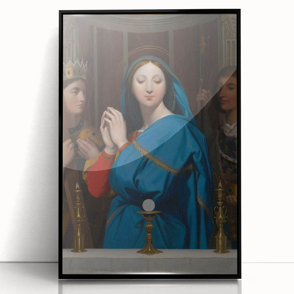 Neoclassical Religious Art Print - The Virgin Adoring the Host