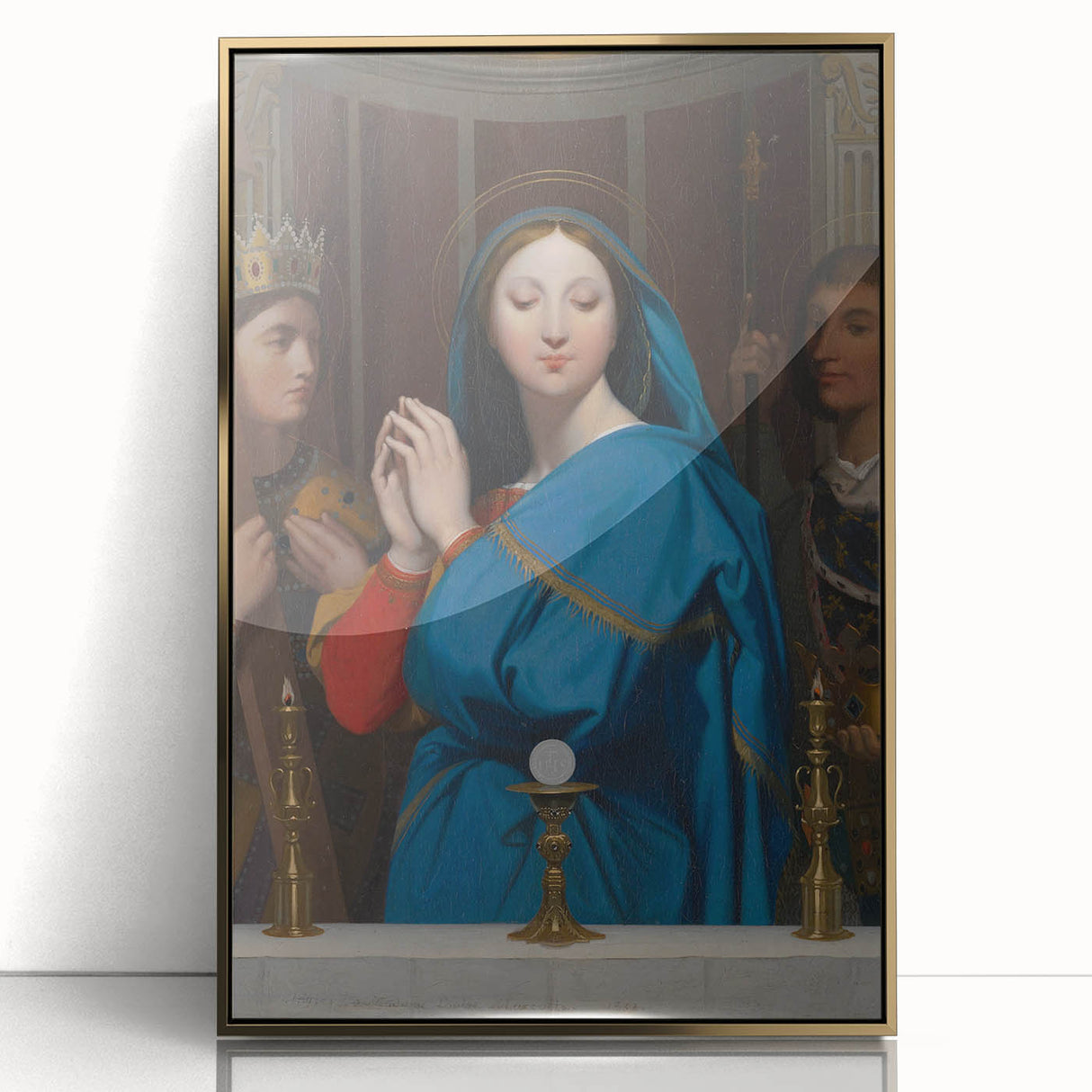 Neoclassical Religious Art Print - The Virgin Adoring the Host