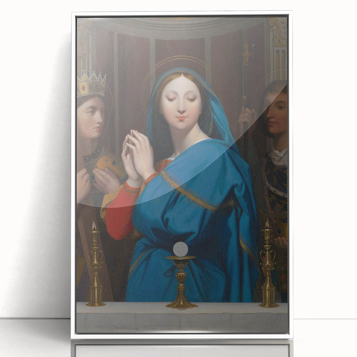 Neoclassical Religious Art Print - The Virgin Adoring the Host