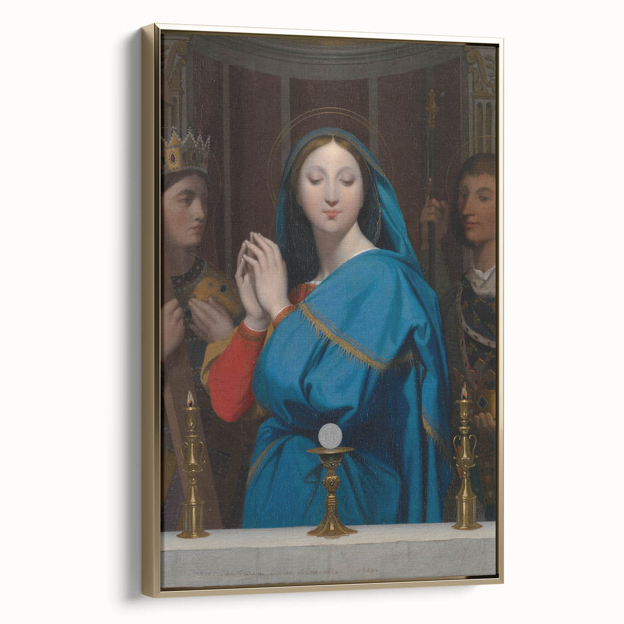 Neoclassical Religious Art Print - The Virgin Adoring the Host