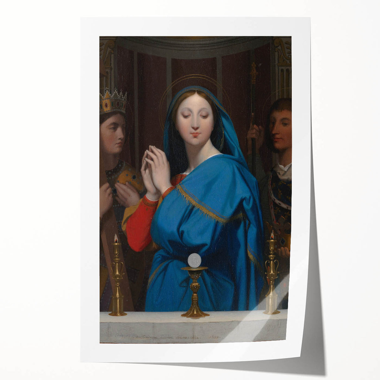 Neoclassical Religious Art Print - The Virgin Adoring the Host