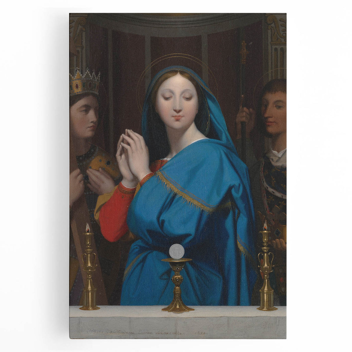 Neoclassical Religious Art Print - The Virgin Adoring the Host