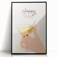 Large abstract wall art featuring mid-century modernist style with vibrant colors on a framed acrylic.