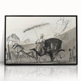 Modern Wall Art - Figures and Cab - Contemporary Abstract Urban Scene