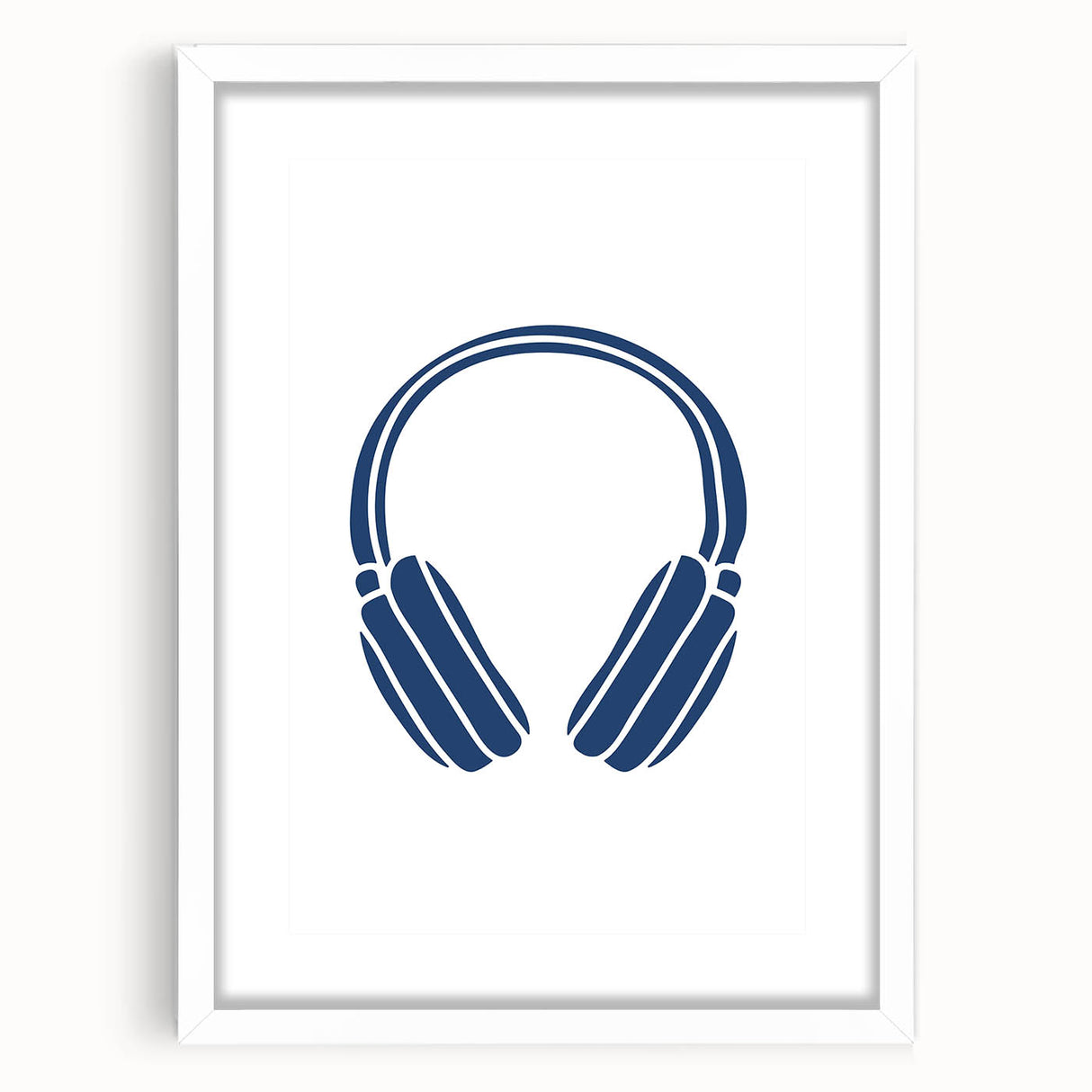 Minimalist Headphones Wall Art – Music-Themed Print for Boys' Room
