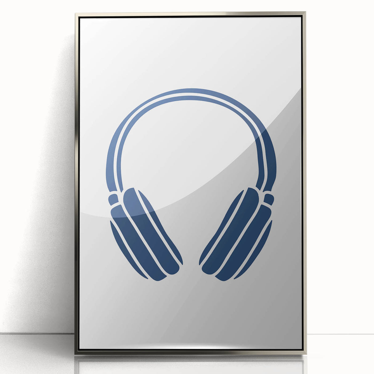 Minimalist Headphones Wall Art – Music-Themed Print for Boys' Room