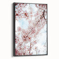 Black and white framed canvas featuring a vintage landscape painting, ideal for bedroom wall art.