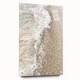 Large abstract wall art featuring vibrant summer tones on acrylic glass, suitable for bedroom or dining room decor.