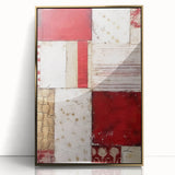 Framed wall art featuring abstract gold strokes on an acrylic background, perfect for modern decor. Ideal for adding elegance to living spaces or offices.