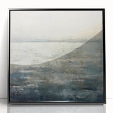 Framed abstract wall art featuring dynamic black strokes on an acrylic surface, perfect for modern home decor. Elevate your space with this striking piece.