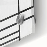 Modern Wall Art: Composition in White, Red, Yellow - Abstract Minimalist