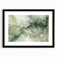 Abstract strokes wall art featuring a modern design with black frame and mat, showcasing vibrant colors and dynamic patterns, ideal for contemporary decor.
