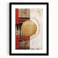 Abstract strokes wall art in a sleek black frame with a white mat, showcasing vibrant colors and dynamic patterns, perfect for modern home decor.