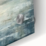 Close-up of an abstract strokes wall art piece on acrylic glass, showcasing vibrant colors and fluid designs, perfect for modern home decor accents.