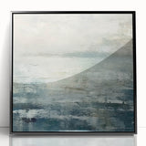 Abstract wall art featuring dynamic black strokes on a white background, framed in sleek black acrylic, perfect for modern home decor.