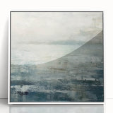 Abstract strokes wall art in a modern white frame, showcasing vibrant colors and dynamic patterns. Ideal for contemporary home decor, adding a touch of elegance and creativity to any space.