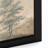 Romantic Art Prints: Serene Landscape with Trees and Figures