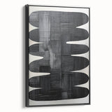 Contemporary Dining Art Pieces - Black & White Textured Abstract