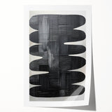 Contemporary Dining Art Pieces - Black & White Textured Abstract